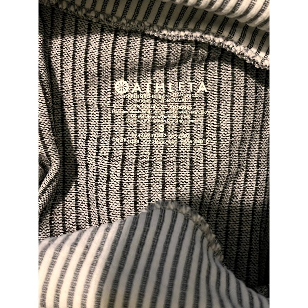Athleta Flurry Base Layer Turtleneck Striped Seamless Long Sleeve Top‎ Small - Picture 4 of 7